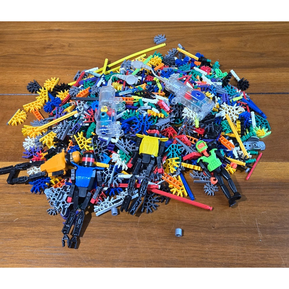 KNEX Bulk Lot Building Set with Motors Figures Connectors Rods STEM Toy Pieces